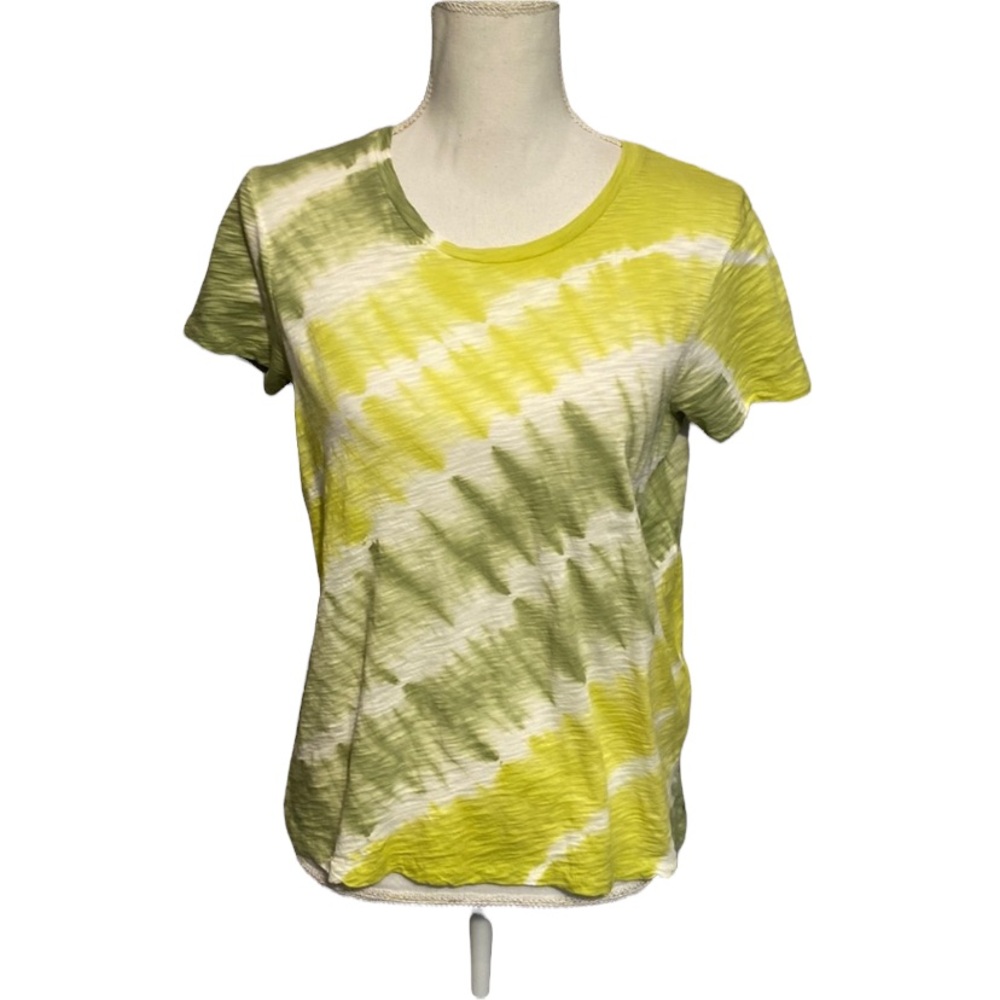 Goldie Tee Shirt Green Tie Dye Organic Pima Cotton Top NWT